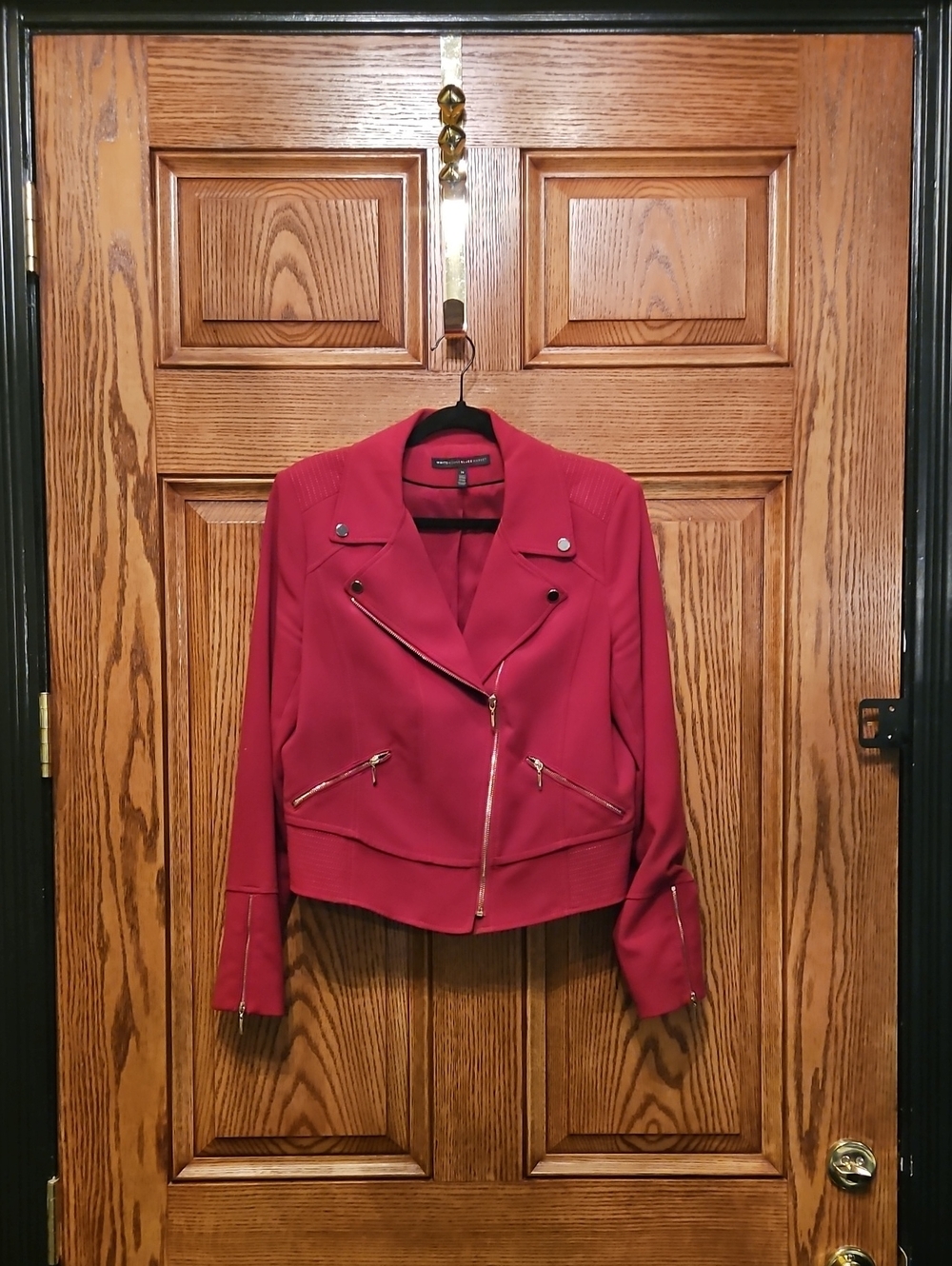 Sz 14  Red Moto-Style Jacket